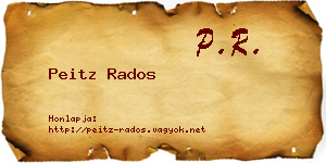Peitz Rados névjegykártya